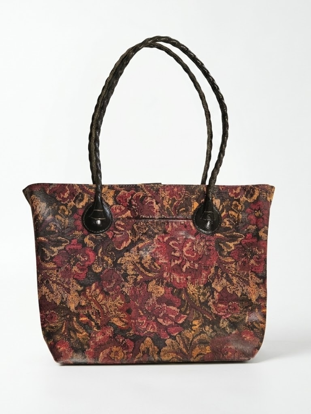 Patricia Nash Fall Tapestry Floral Leather Tote Bag